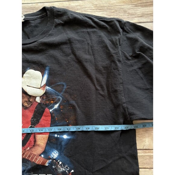 Brad Paisley T Shirt Mens 2XL Black H20 World Tour Lightning 2010 Country - Picture 4 of 7